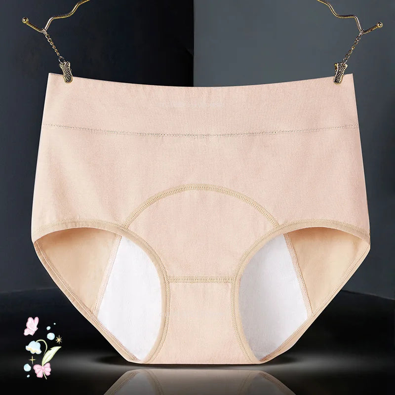 Bragas para la menstruación, Bragas menstruales de algodón, ropa interior para el período de cintura alta, Bragas Menstruelle a prueba de fugas, Bragas para mujer