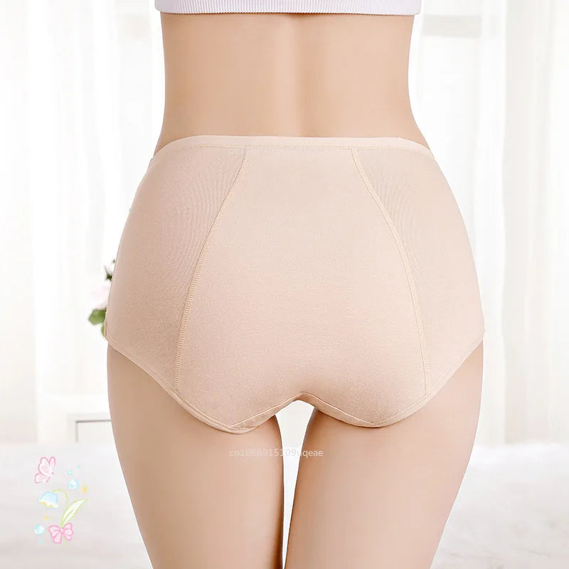 Bragas para la menstruación, Bragas menstruales de algodón, ropa interior para el período de cintura alta, Bragas Menstruelle a prueba de fugas, Bragas para mujer