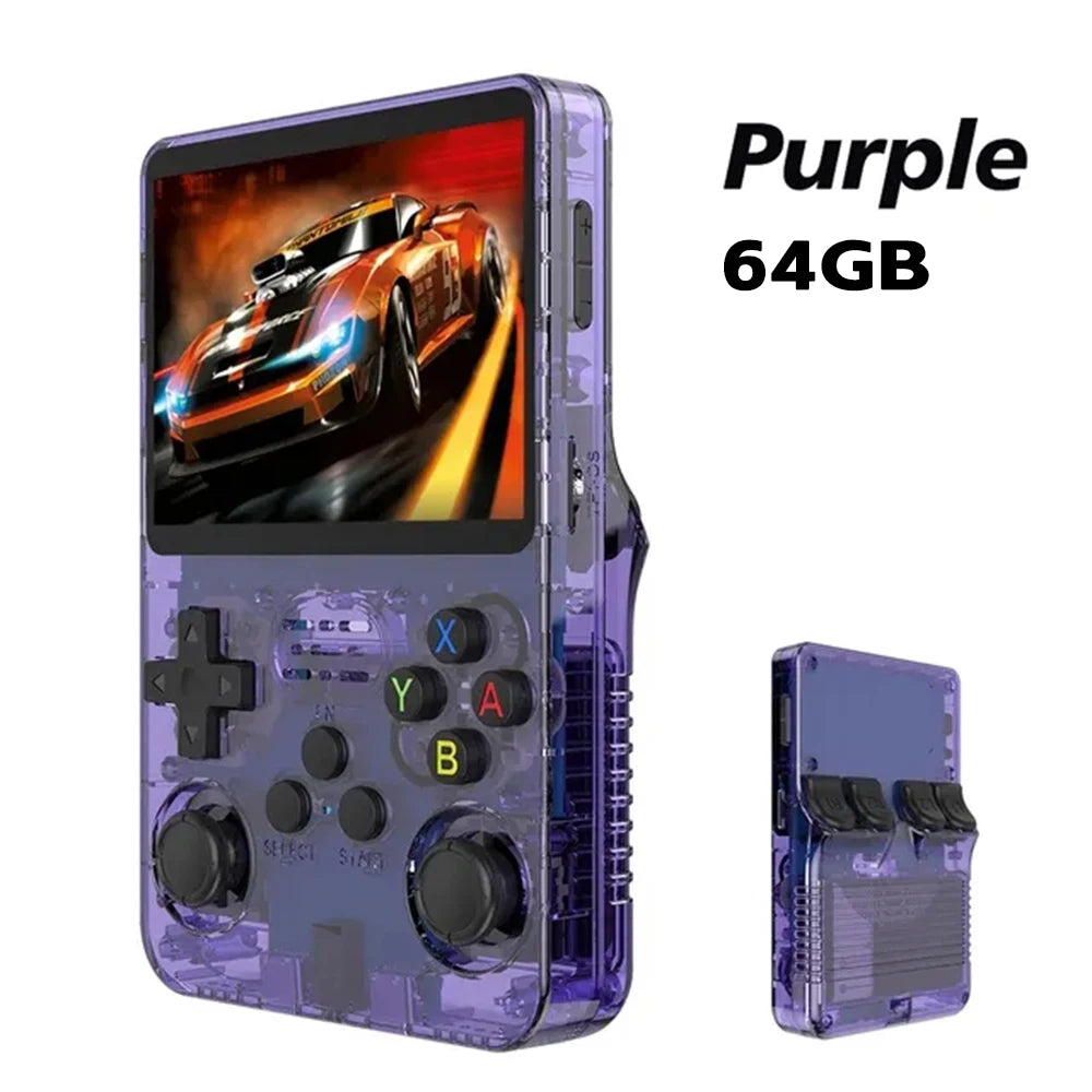 Consola de videojuegos portátil retro R36S de código abierto, sistema Linux, pantalla IPS de 3,5 pulgadas, reproductor de vídeo portátil, 64GB, más de 15000 juegos