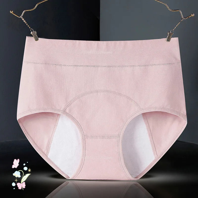 Bragas para la menstruación, Bragas menstruales de algodón, ropa interior para el período de cintura alta, Bragas Menstruelle a prueba de fugas, Bragas para mujer