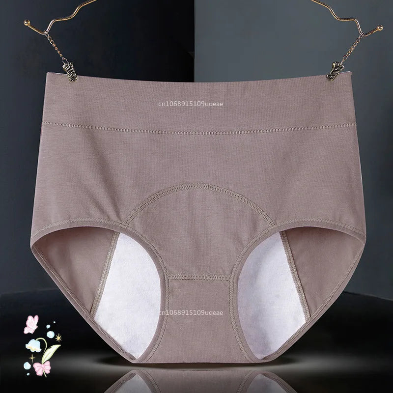 Bragas para la menstruación, Bragas menstruales de algodón, ropa interior para el período de cintura alta, Bragas Menstruelle a prueba de fugas, Bragas para mujer