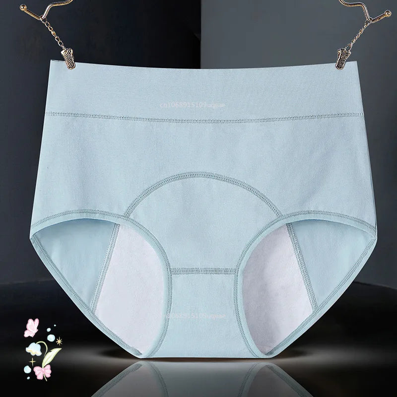 Bragas para la menstruación, Bragas menstruales de algodón, ropa interior para el período de cintura alta, Bragas Menstruelle a prueba de fugas, Bragas para mujer