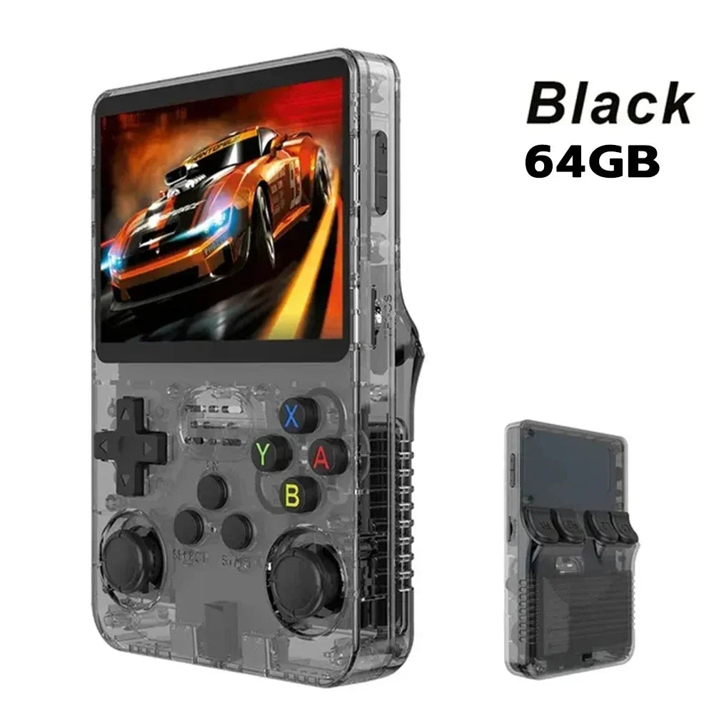 Consola de videojuegos portátil retro R36S de código abierto, sistema Linux, pantalla IPS de 3,5 pulgadas, reproductor de vídeo portátil, 64GB, más de 15000 juegos